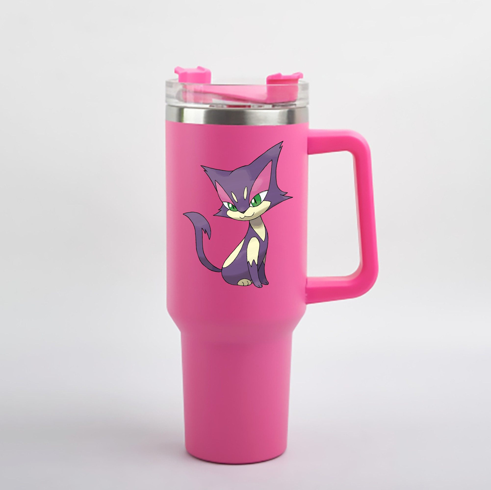 （画像用） ポケットモンスター Pokémon 1200mL車用タンブラー - クリスタルステッカー（プラスチックストロー付き）